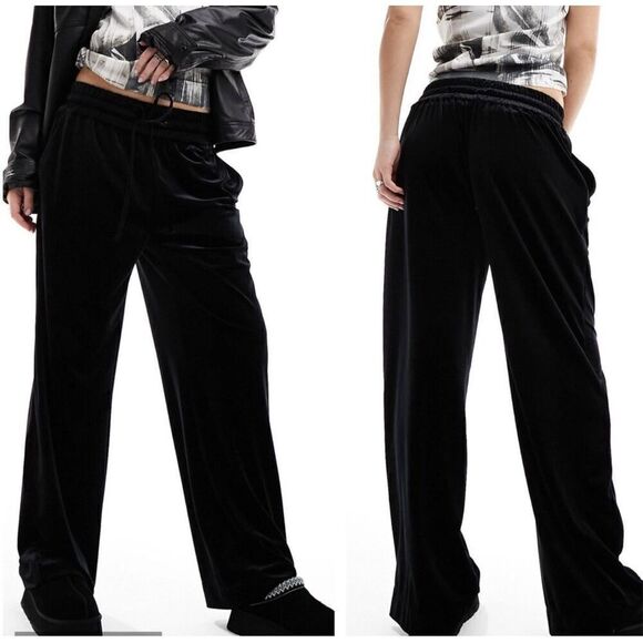 NWT All Saints Tyler Velvet  Wide Leg Trouser Pants - Picture 6 of 6